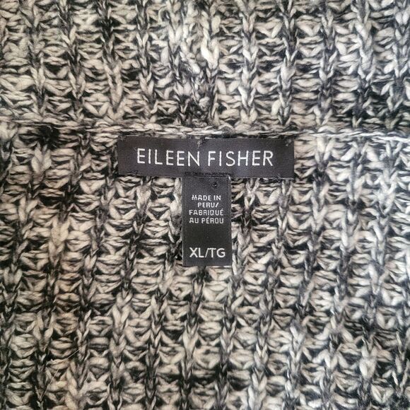 Eileen Fisher Marled Open Waterfall Cardigan Size XL - Picture 5 of 6